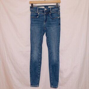Anthropologie Pilcro & The Letterpress dark wash denim high rise skinny jeans